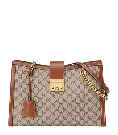 9559980 gucci|GG Supreme Canvas Padlock Medium Shoulder Bag .